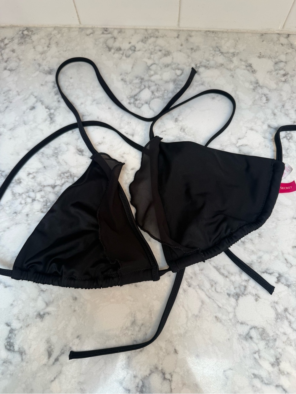 Victoria's Secret Black Triangle Swim Top